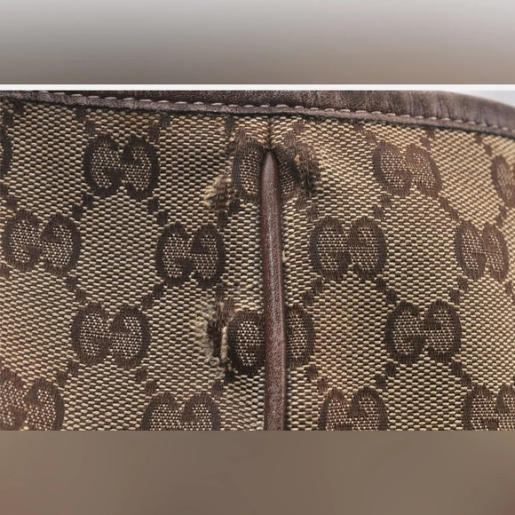 Authentic GUCCI Britt Tote Bag GG Canvas Leather - Picture 8 of 16
